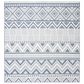 Safavieh Bermuda 6"7" Square Cream and Navy Indoor/Outdoor Area Performance Rug, , large