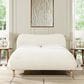 Jennifer Taylor Home Roman Queen Platform Bed with Ivory White Upholstered in Natural Whitewashed, , large