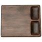 Housewares International 18" x 12" Serving Board with 2 Dip Bowls in Dark Mango, , large