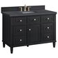 James Martin Vanities Lorelai 48" Single Vanity in Black Onyx with 3 cm Charcoal Soapstone Quartz Top, , large
