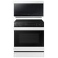 Samsung Bespoke 2-Piece Kitchen Package with 2.1 Cu. Ft. Over-The-Range Microwave and 6.3 Cu. Ft. Slide In Electric Range in White Glass, , large
