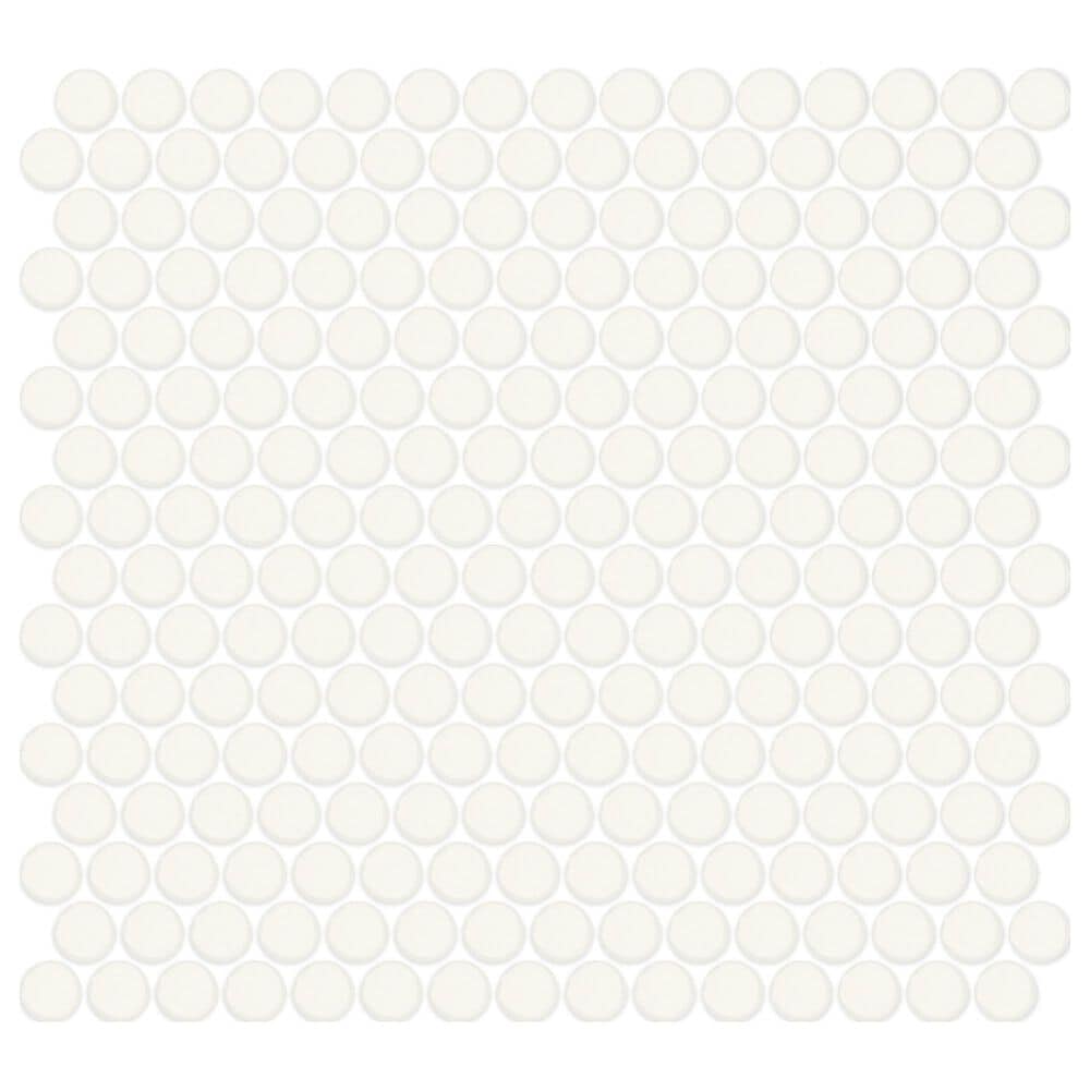 Dal-Tile Color Wheel Matte Arctic White 13"" X 11""Ceramic Mosaic Sheet, , large