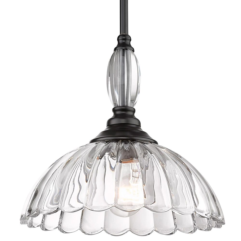 Golden Lighting Audra 1-Light Pendant in Matte Black, , large