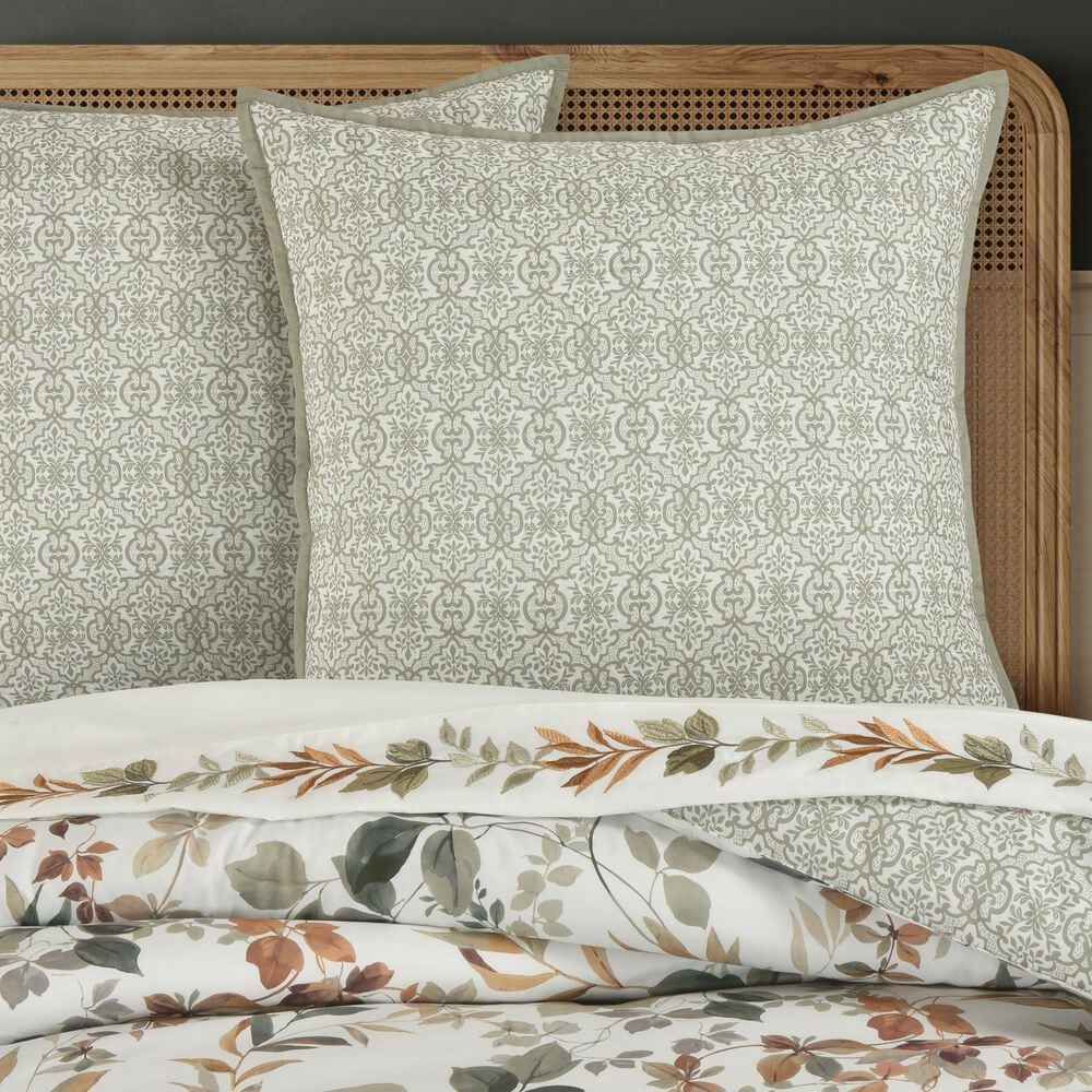 Royal Court Evergreen 26&quot; Square Euro Pillow Sham in Sage, , large