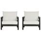 HOMLUX Outdoor Club Chair with Black Textilene Accents in White (Set of 2), , large