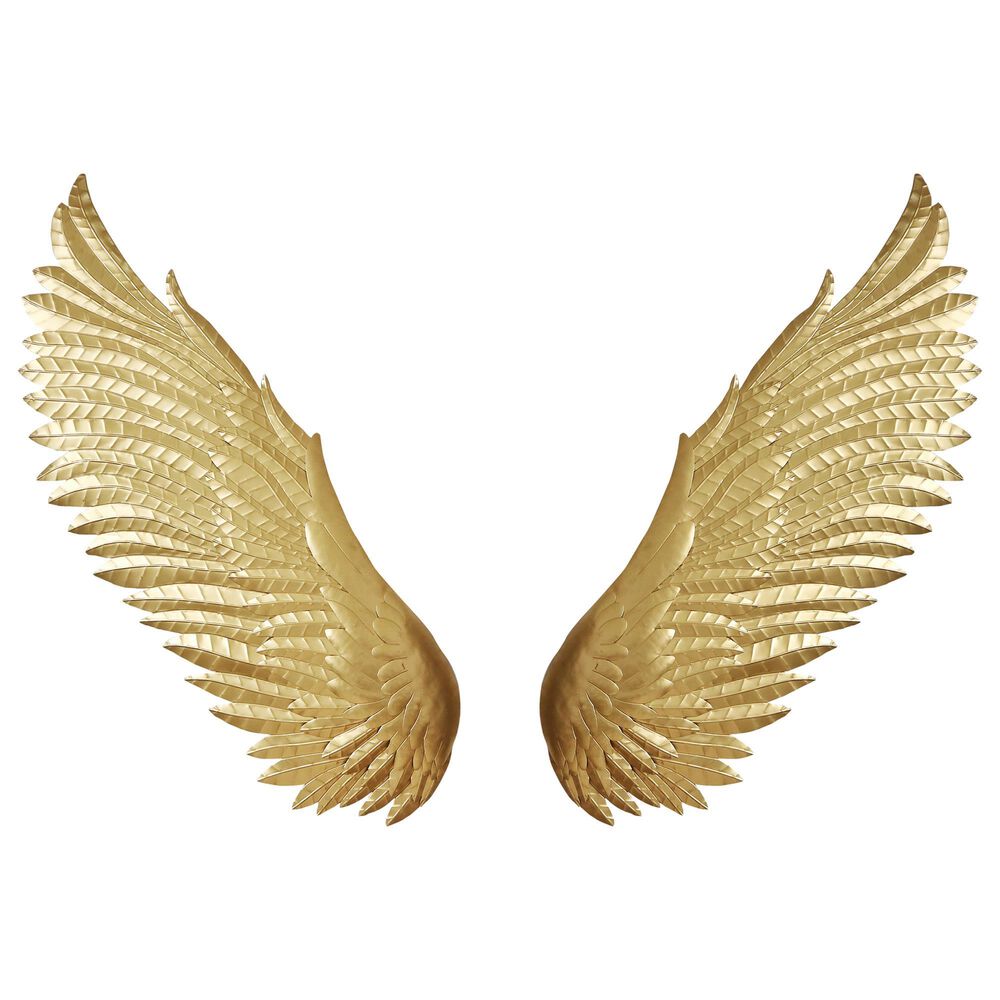 Moe"s Home Collection Wings Wall Decor in Gold, , large