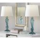 LumiSource Windsor Table Lamp in Clear Turquoise and Polished Nickel (Set of 2), , large