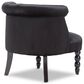 Baxton Studio Flax Accent Chair in Black, , large