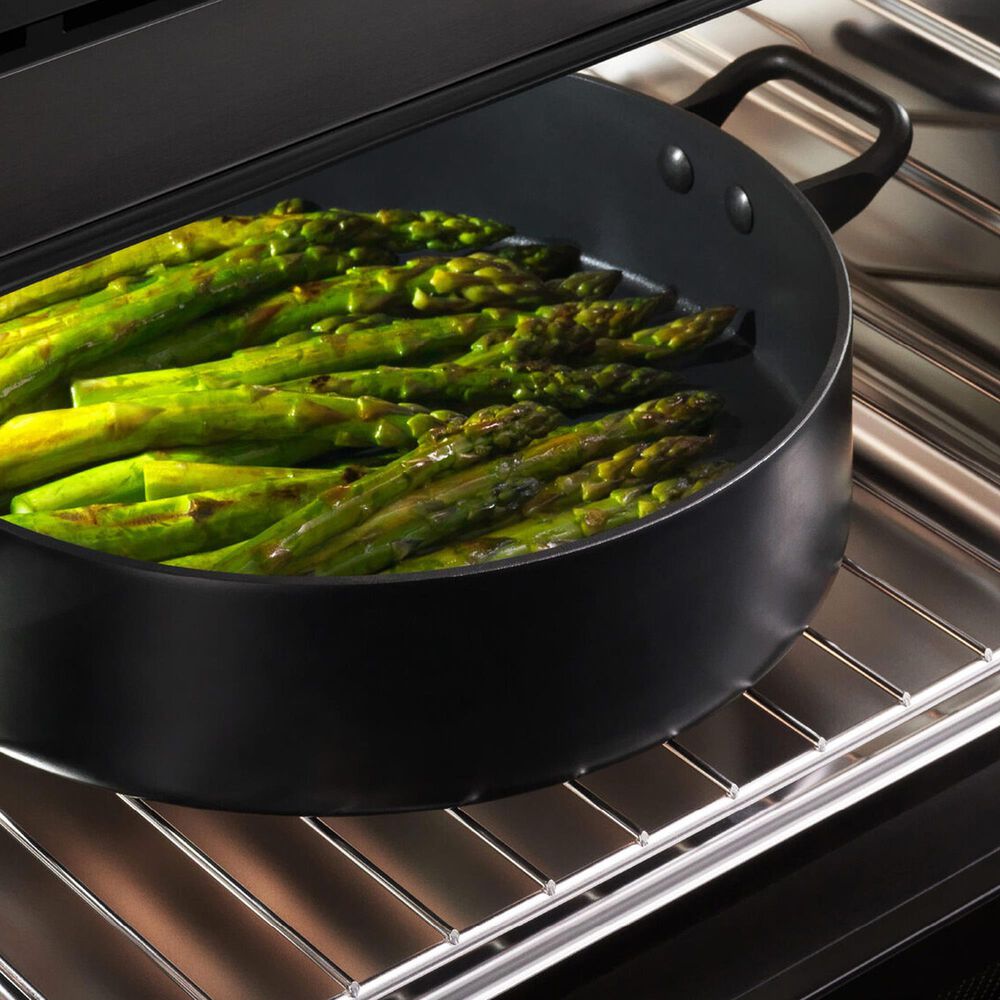 Fisher and Paykel Series 7 24" Contemporary Smart Compact Convection Speed Oven in Black, , large