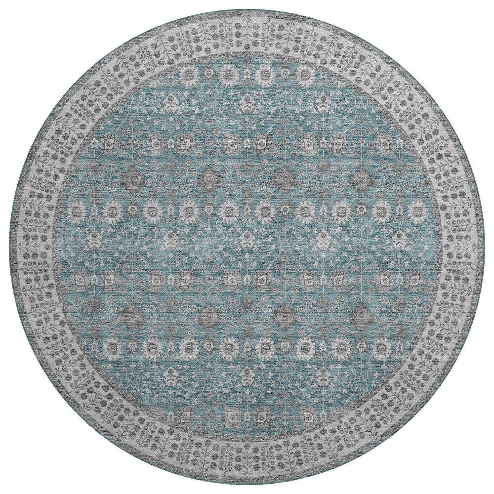 Dalyn Rug Company Hatay HY8 8" Round Teal Area Rug, , large