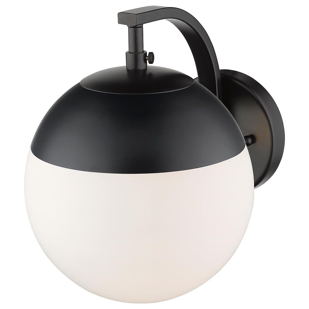 Golden Lighting Dixon 1-Light Wall Sconce in Matte Black, , large