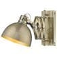 Golden Lighting Hawthorn 1-Light Articulating Wall Sconce in Aged Brass, , large