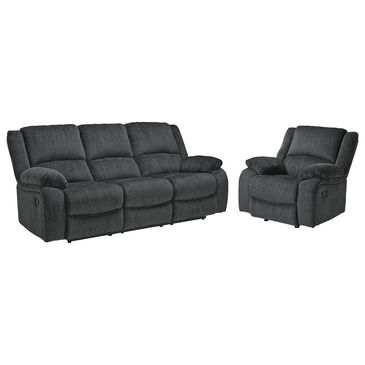 Ashley Draycoll Power Reclining Sofa and Recliner Set in Slate, , large