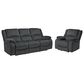 Ashley Draycoll Power Reclining Sofa and Recliner Set in Slate, , large