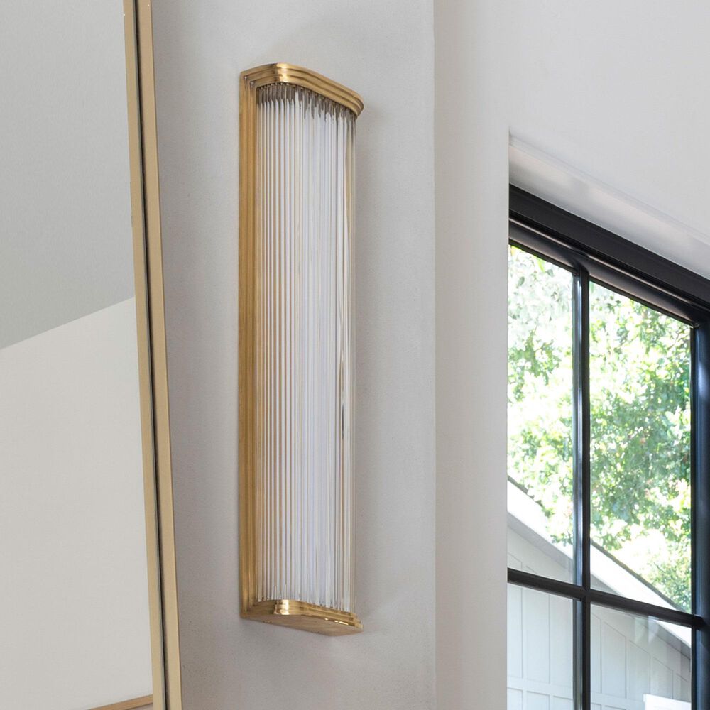 Hudson Valley Lighting Newburgh 24.5" 1-Light Bath and Vanity Sconce in Aged Brass, , large