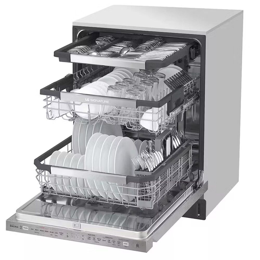 LG Signature Top Control Smart Wi-Fi Enabled Dishwasher with TrueSteam and QuadWash in Stainless Steel, , large