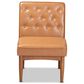 Baxton Studio Riordan Side Chair with Tan Cushion in Walnut Brown, , large