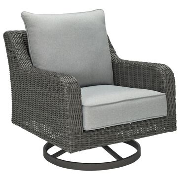 Ashley Elite Park Patio Swivel Lounge Chair in Gray, , large