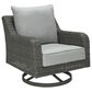 Ashley Elite Park Patio Swivel Lounge Chair in Gray, , large
