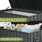 Hearth and Haven 200-Gallon Outdoor Storage Deck Box with Safe Air Rod in Dark Gray, , large