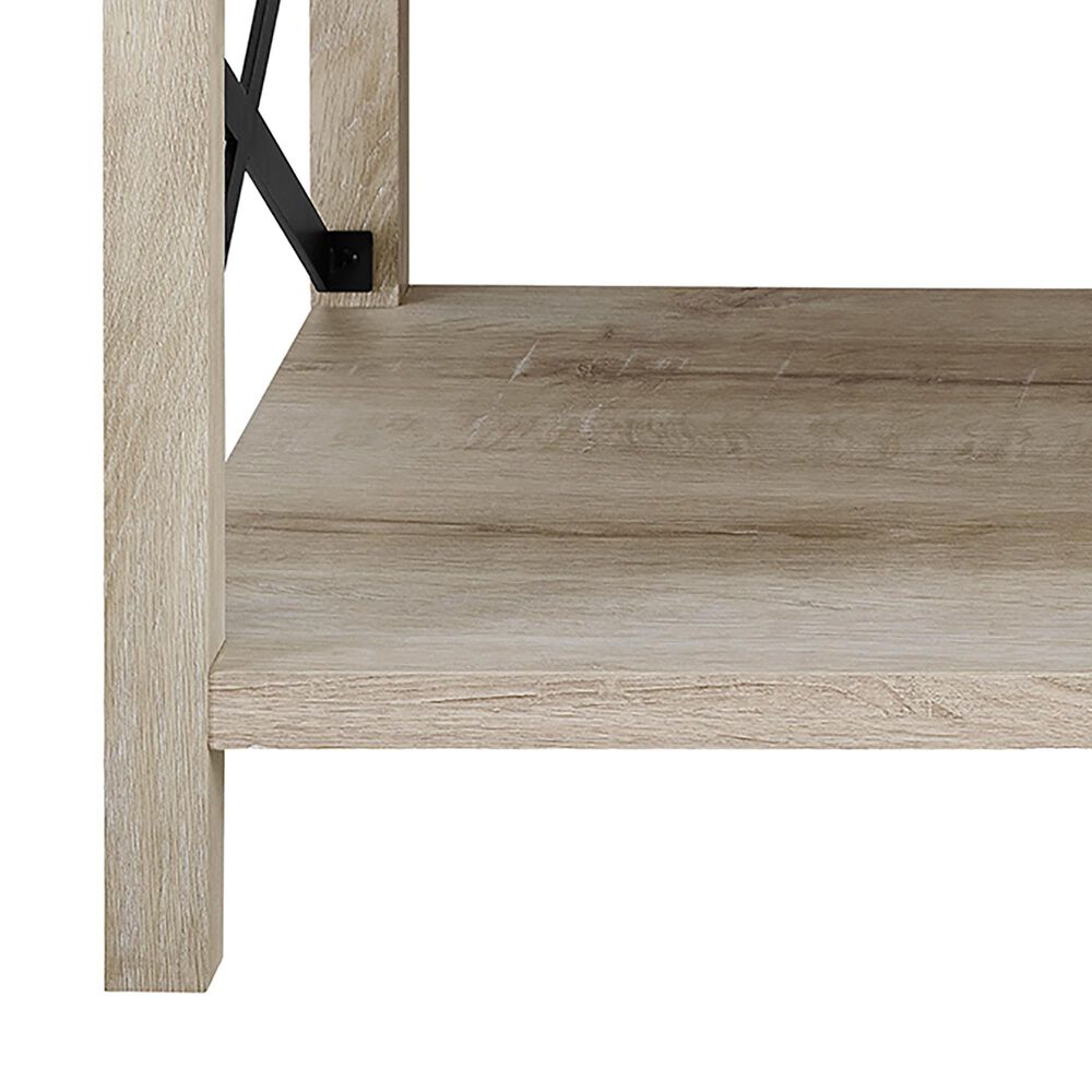 Walker Edison Barn Door Coffee Table in White Oak, , large