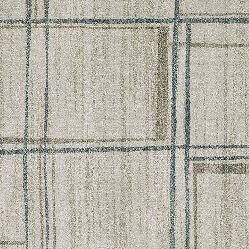 Oriental Weavers Alton Geo Shapes 2&#39;3&quot; x 7&#39;6&quot; Beige and Blue Runner, , large