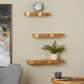 Maple and Jade 3-Piece Handmade Wall Shelf Set in Brown, , large