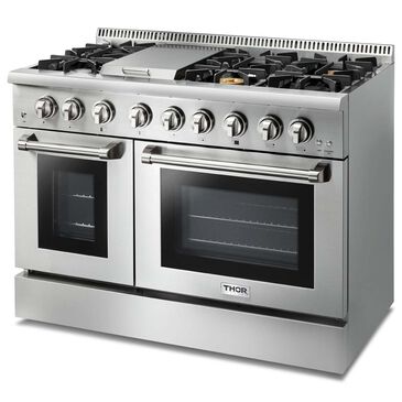 Thor Kitchen 48" Professional Dual Fuel Range with Liquid Propane in Stainless Steel, , large