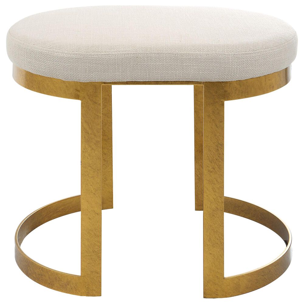 Uttermost Infinity Accent Stool in Gold, , large