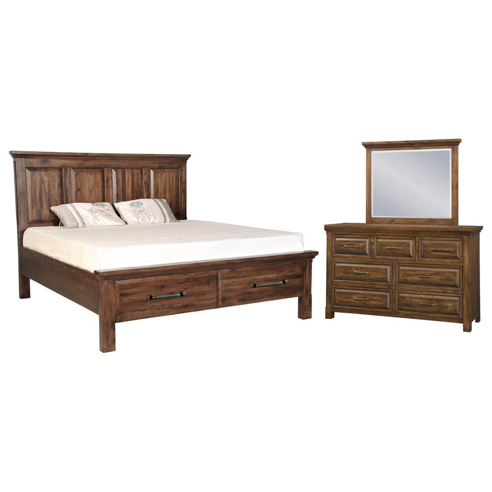 Napa Furniture Design Hillcrest 3-Piece King Bedroom Set in Dark Chestnut, , large