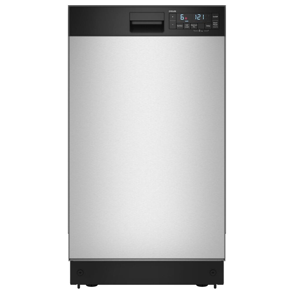 Whirlpool 18" Built-In Dishwasher with Half Load Cycle and Triple Spray Arms in Stainless Steel, , large