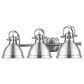 Golden Lighting Duncan 3-Light Bath Vanity in Pewter with Pewter Shades, , large
