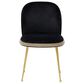 Tov Furniture Harley Dining Chair with Black Cushion in Brushed Gold, , large