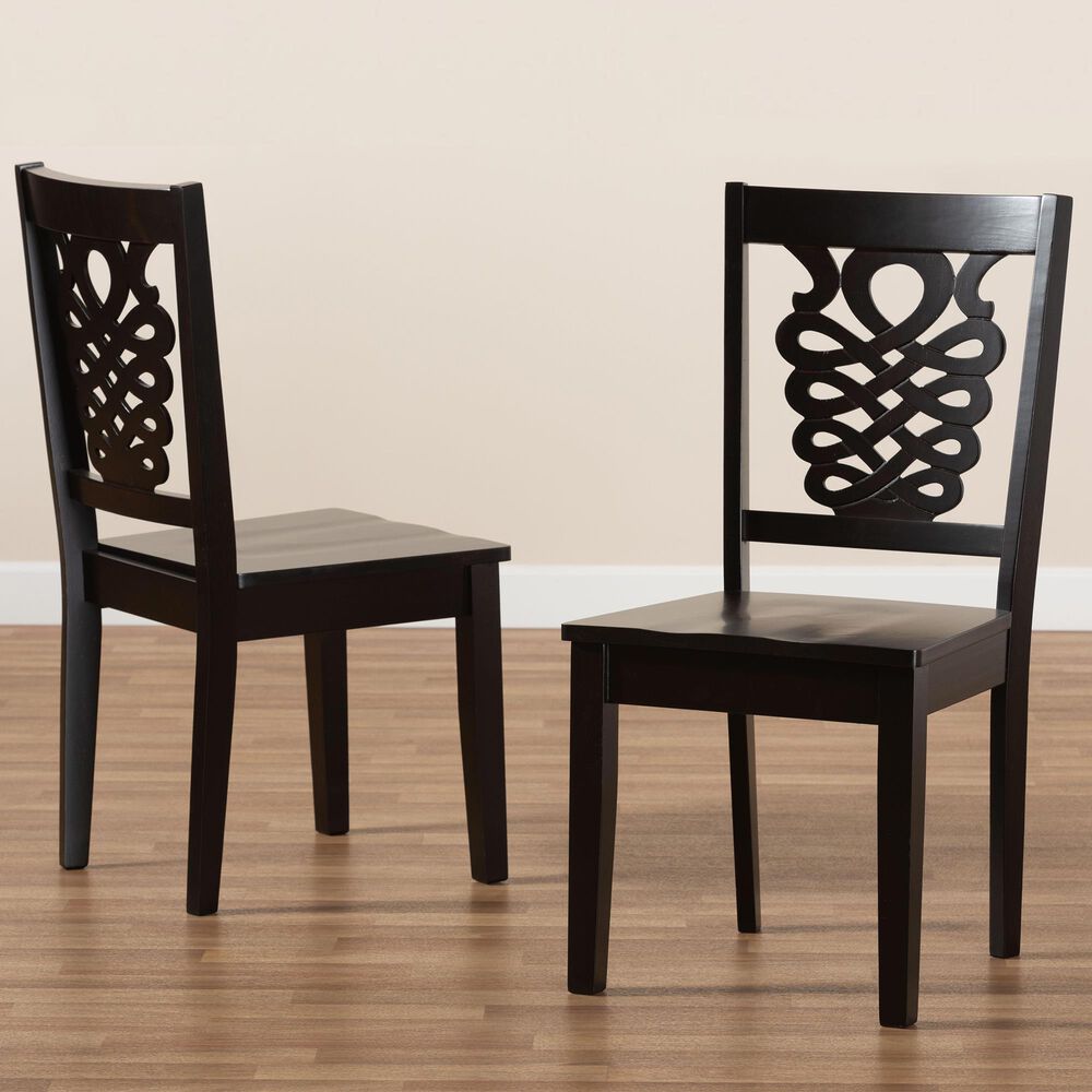 Baxton Studio Gervais Dining Chair in Dark Brown (Set of 2), , large