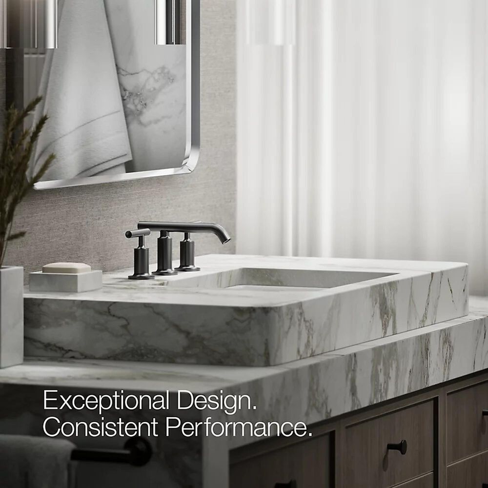 Kohler Purist Widespread Bathroom Sink Faucet in Matte Black, , large
