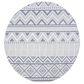 Safavieh Bermuda 8" Round Cream and Navy Indoor/Outdoor Area Performance Rug, , large