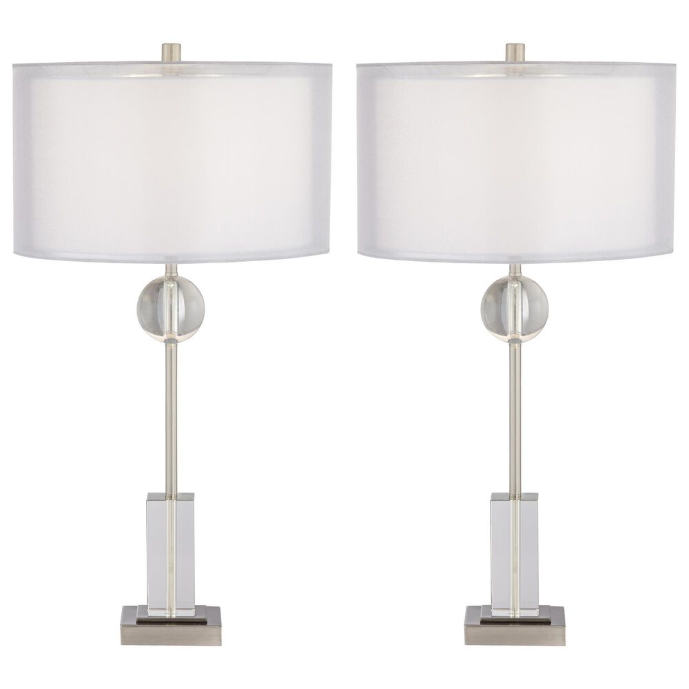 Pacific Coast Lighting Vincent Table Lamp in Brushed Nickel and Brushed Steel - Set of 2, , large