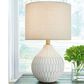 Ashley Wardmont Ceramic Table Lamp in Antique White, , large