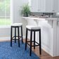 Linon Home Decor Claridge Bar Stool with White Cushion in Black, , large