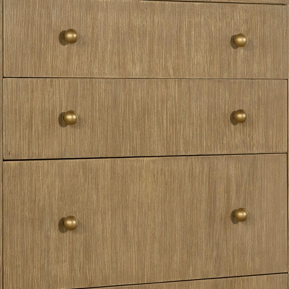 Pacific Landing Arini 5-Drawer Chest in Sand Wash and Aged Brass, , large