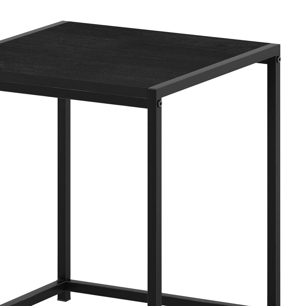 HOMLUX 1-Tier End Table in Americano and Black, , large