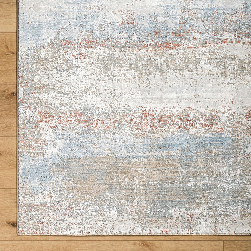 Surya Brunswick 2'7" x 7'3" Blue, Taupe, Cream, Tan, Seafoam and Gray Runner, , large