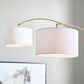 Ashley Valo Metal Arc Lamp in White and Gold, , large