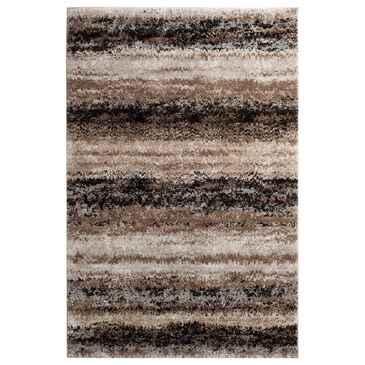 Central Oriental Structures Torrent Mount Vernon 7"10" x 9"10" Soot and Parchment Area Rug, , large