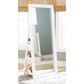 Ashley Evesen Floor Standing Mirror with Shelves in White, , large
