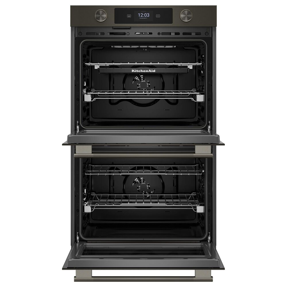 KitchenAid 2-Piece Kitchen Package with Black Ore 30" Smart Double Wall Oven and Black 36" Induction Cooktop, , large