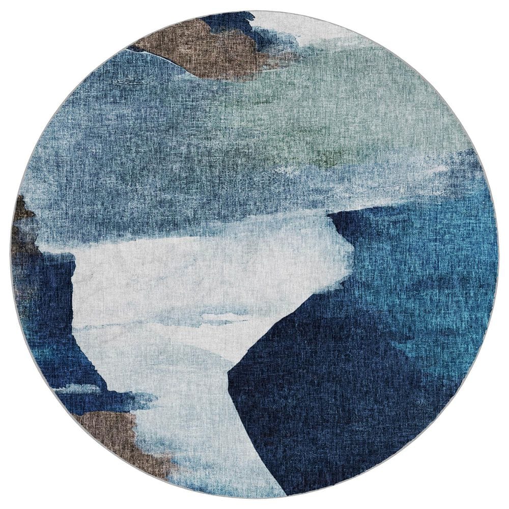 Dalyn Rug Company Boca BO7 Denim 8" Round Area Rug, , large