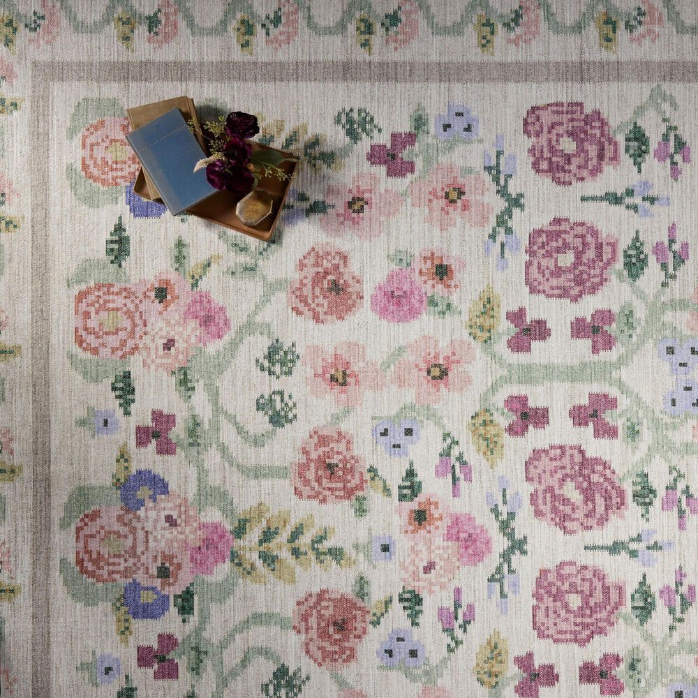 Rifle Paper Co Rosa 5&#39; x 7&#39;6&quot; Ivory Area Rug, , large