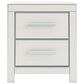 Ashley Zuraleus Queen Upholstered Storage Bed with Two Nightstands in Matte White, , large