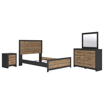 Ashley Vertani 4-Piece Queen Bedroom Set in Black and Brown, , large
